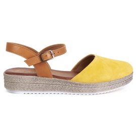 Sandały Filippo 03065-07/00-5 Żółty żółte