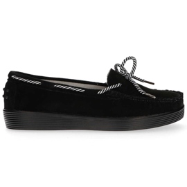 Skórzane półbuty Filippo DP1200/20 Bk czarne