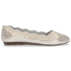 Skórzane baleriny Filippo DP1336/20 Go złote złoty żółte