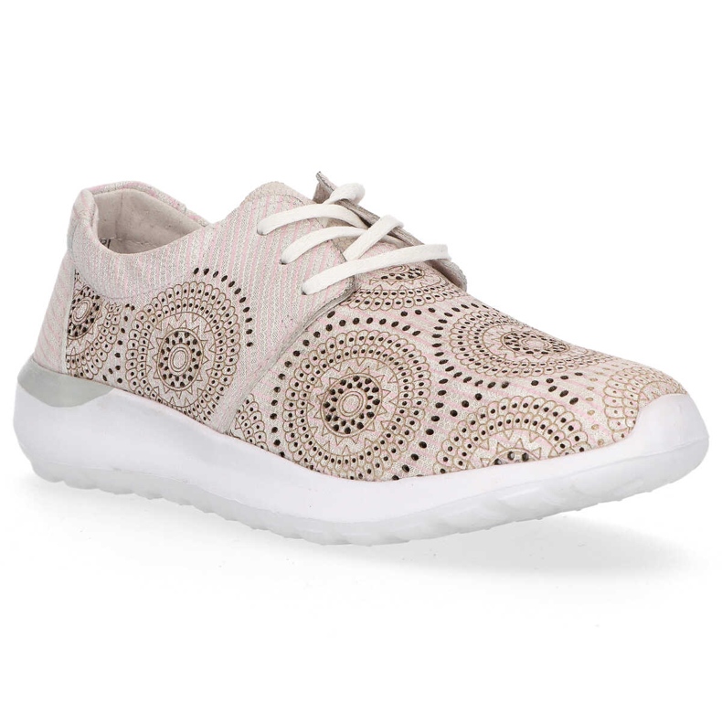 Skórzane półbuty Filippo DP201/20 Pi różowe