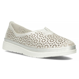 Półbuty Filippo DP1400/20 Si Silver khaki srebrny szare zielone