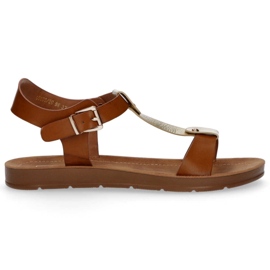 Sandały Filippo DS105/20 Br brązowe żółte