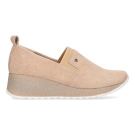 Skórzane Sneakersy Filippo DP1500/21 Be beżowe beżowy