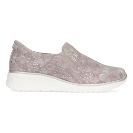 Skórzane półbuty Filippo DP1325/21 Gr szare