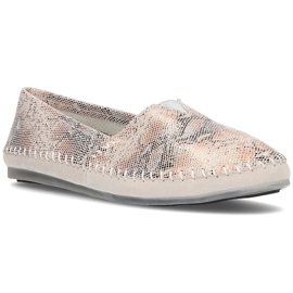 Skórzane półbuty Filippo DP031/21 Gr szare