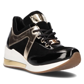 Skórzane sneakersy Filippo 086 czarne