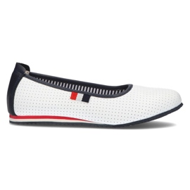 Skórzane baleriny Filippo DP2171/21 Wh białe