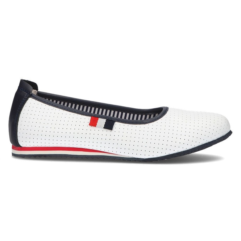 Skórzane baleriny Filippo DP2171/21 Wh białe