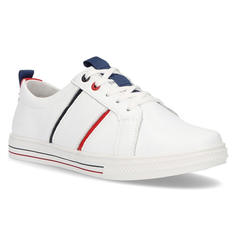 Skórzane półbuty Filippo DP2045/21 Wh białe