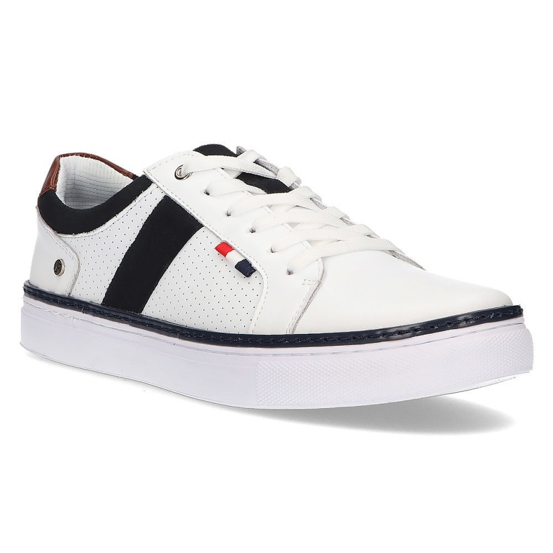 Skórzane półbuty Filippo MP2330/21 Wh białe