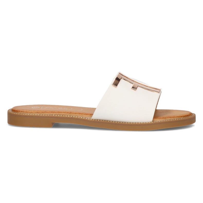 Klapki Filippo DK2103/21 Wh białe