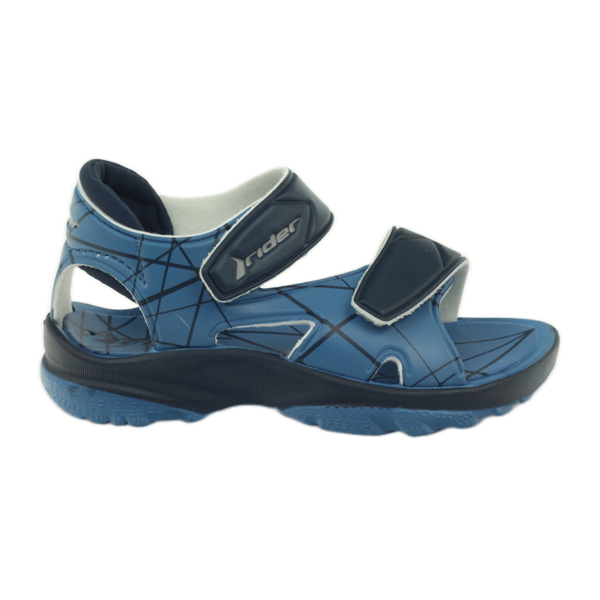 Niebieskie sandałki buty dziecięce na rzepy do wody Rider granatowe