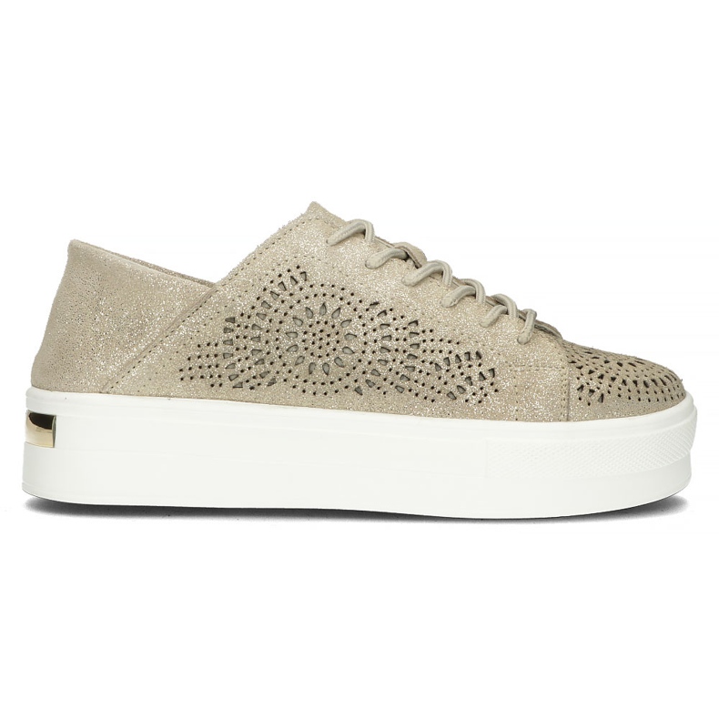 Skórzane półbuty FILIPPO DP3529/22 Go złote złoty