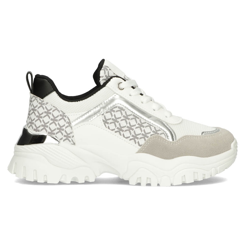Sneakersy Filippo BB116 biało-czarne białe