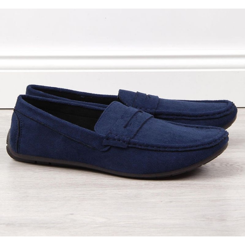Mokasyny slip on News M EVE340B granatowe