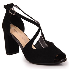 Sandały na słupku Sergio Leone W SK210C czarne