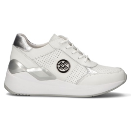 Skórzane sneakersy Filippo DP3553/22 Wh białe