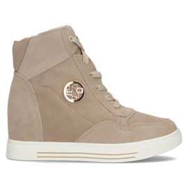 Skórzane Sneakersy Filippo DBT3552/22 Be beżowe beżowy