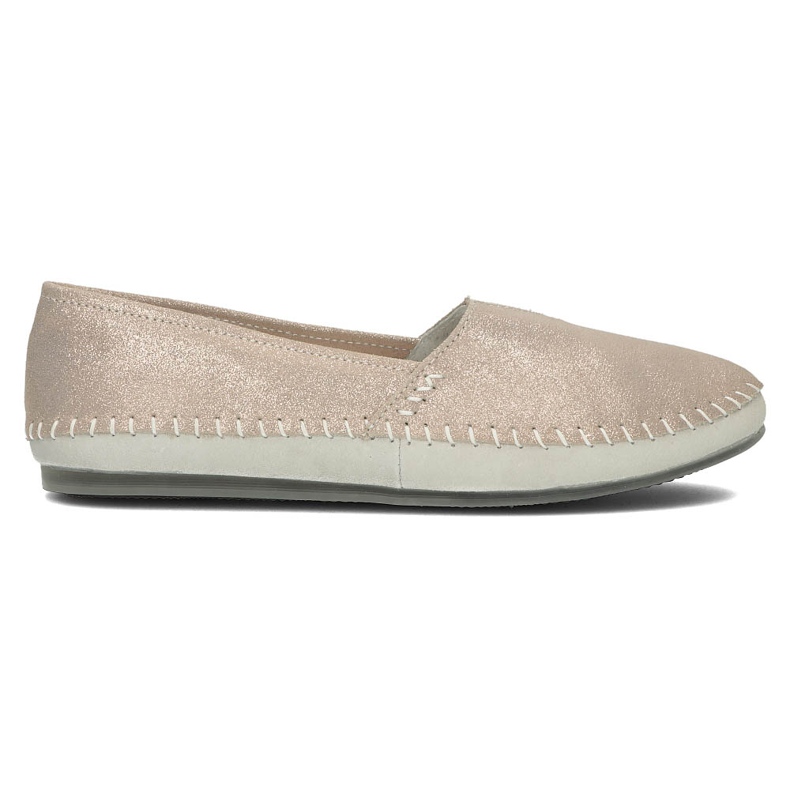 Skórzane półbuty Filippo DP031/22 Go złote złoty