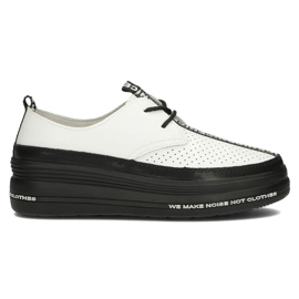 Skórzane półbuty Filippo DP3624/22 Wh białe