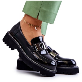 S.Barski Lakierowane Skórzane Półbuty Czarne Corine