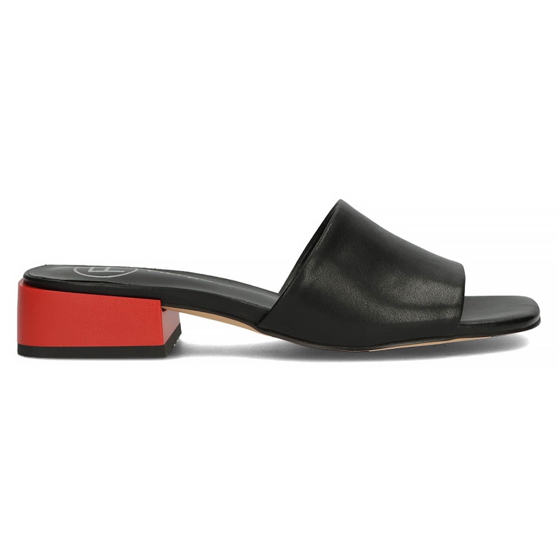 Skórzane klapki Filippo DK3721/22 Bk czarne