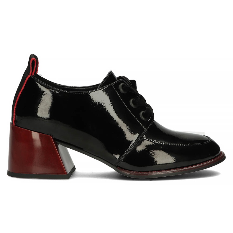 Skórzane Czółenka Filippo DP3732/22 Bk czarne