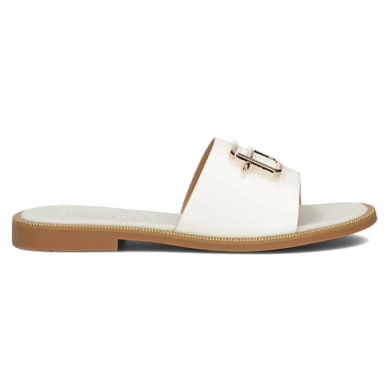 Klapki Filippo DK3701/22 Wh białe