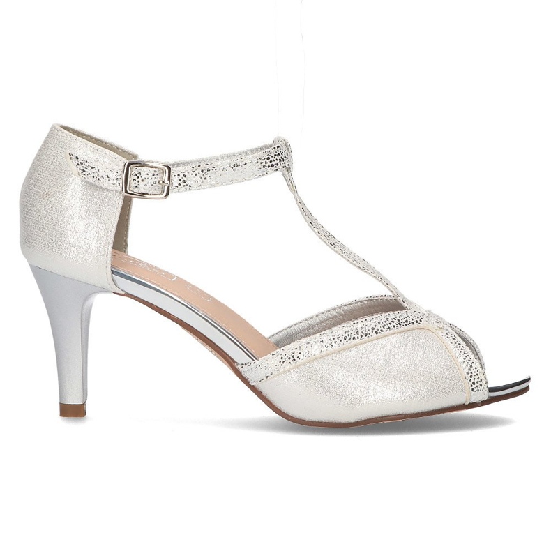 Sandały Filippo DS1360/22 Si srebrne srebrny