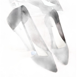 Baleriny Damskie Szpic Czarne Jezzi