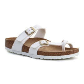Klapki Birkenstock Mayari Patent White W 1005281 białe