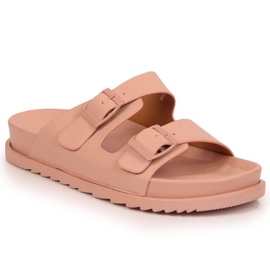 Klapki Gumowe Z Klamrami Jasny Róż S.Barski różowe