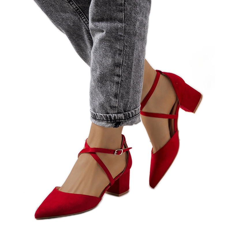 Czerwone czółenka na słupku Terra