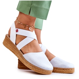 Damskie Modne Espadryle Big Star JJ276036 Białe