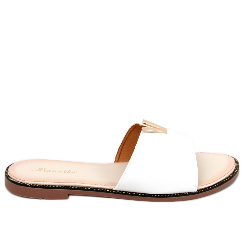 Klapki damskie licowe Willow White białe