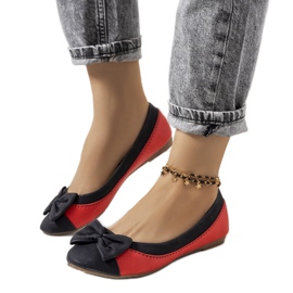 Czarne baleriny z kokardką Eske