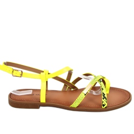 Sandałki damskie Trudy Yellow żółte