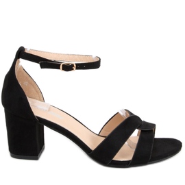 Sandałki na obcasie Moly Black czarne