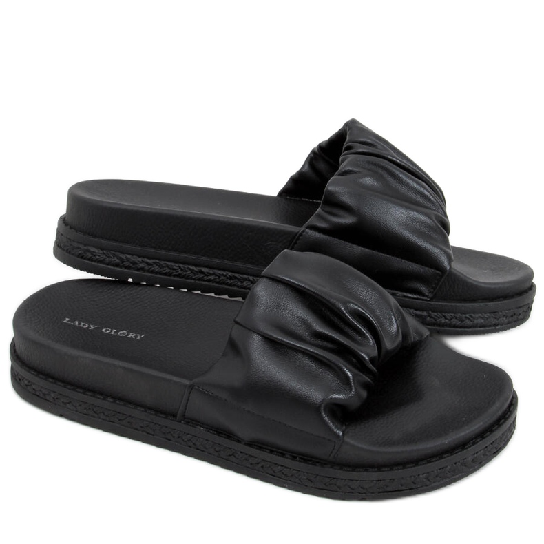 Klapki damskie Atissa Black czarne