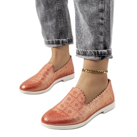 Czerwone mokasyny damskie Girvan