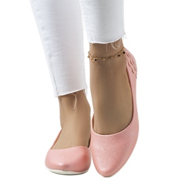 Różowe błyszczące baleriny Filippa