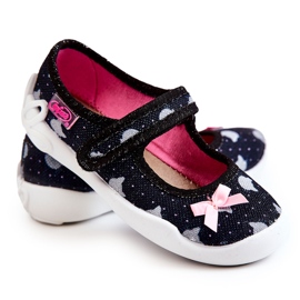 BEFADO S.A. Dziecięce Papcie Baleriny Befado Z Kokardą 114X481 Granatowe