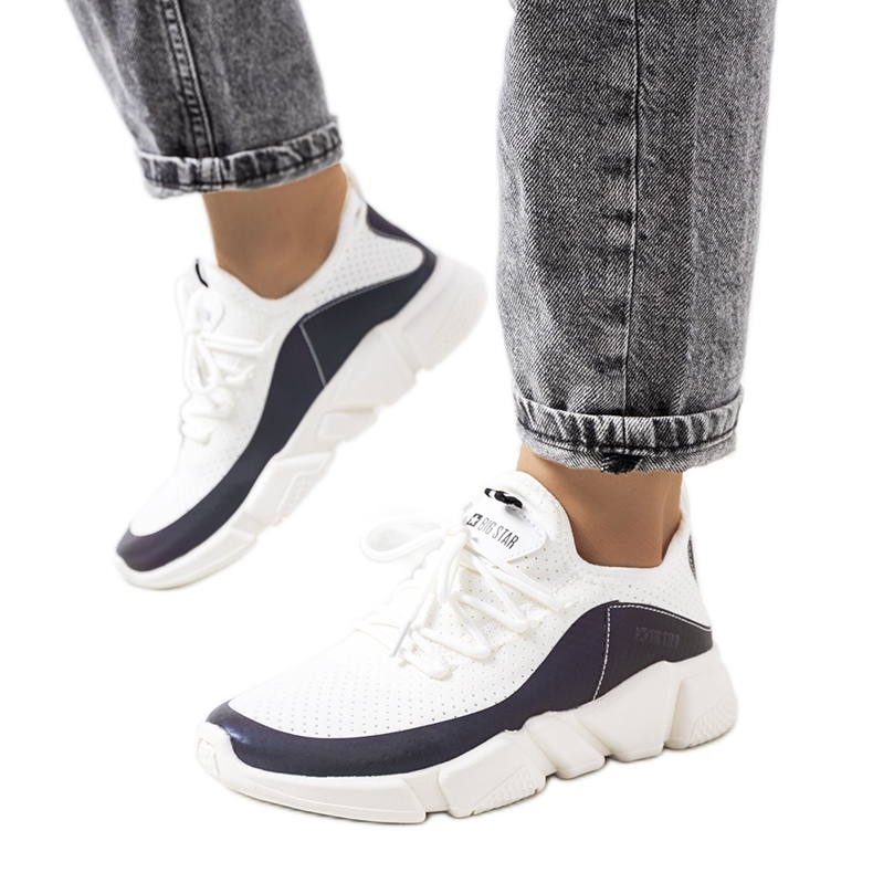 Białe sneakersy Big Star FF274A052