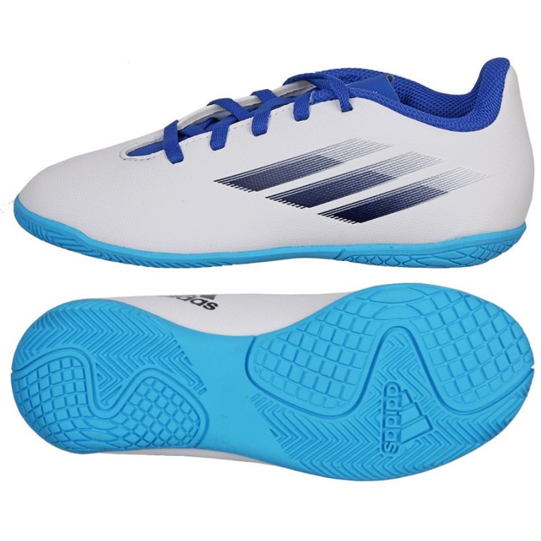 Buty piłkarskie adidas X Speedflow.4 In Jr GW7527 białe białe