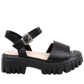 Sandałki na wysokiej podeszwie Dianne Black czarne