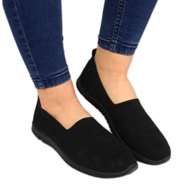 Tenisówki ażurowe slip on Filippo W PAW219A czarne