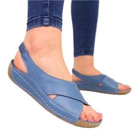 Sandały skórzane T.Sokolski W SCA109B niebieskie