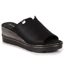 Klapki na koturnie T.Sokolski W SCA167A czarne