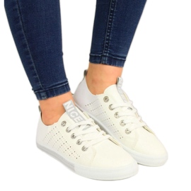 Tenisówki z eko skóry Filippo W PAW221A białe