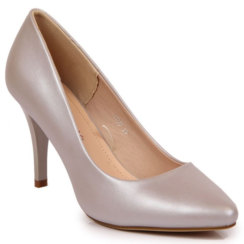 Czółenka na szpilce Sergio Leone W SK150N srebrne